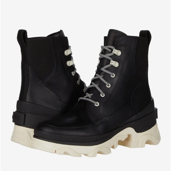 SOREL BREX BOOT LACE WP BLACK/White Size:8 - Picture 2 of 7